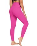 QUEENIEKE Workout Leggings for Women High Waisted Tummy Control Yoga Pants for Gym, Running, and Fitness (Hot Pink, XS)