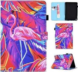 Acphtab Case for All New Fire HD 8 Tablet Case, Fire HD 8 Plus Tablet Case (8" 10 Generation, 2020 Release), Ultra Light Printed Case with Auto Wake/Sleep & Card Pocket & Pencil Holder (Flamingo)