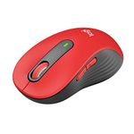 Logitech Signature M650 L Full Size Wireless Mouse - for Large Sized Hands, 2-Year Battery, Silent Clicks, Customizable Side Buttons, Bluetooth, for PC/Mac/Multi-Device/Chromebook - Classic Red