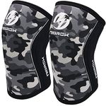 Knee Sleeves (1 Pair), 7mm Neoprene Compression Knee Braces, Great Support for Cross Training, Weightlifting, Powerlifting, Squats, Basketball and More L