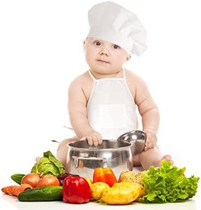 Foaincore Infant Chef Baby Hat and Apron Newborn Costume Baker Outfit Toddler Photography Props, Multicolor