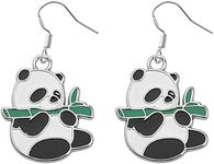 AKTAP Panda Necklace Panda Lover Gifts Infinity Y Necklace Cute Animal Panda Bear Jewelry for Mother's Day Birthday Gift BFF Jewelry (Panda Earrings)