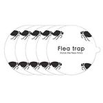 Flea Trap Stickers,5 Pcs Control Traps Round Sticky Fly Traps Dome Flea Trap Refill Glue Boards Discs Indoor Trap for Home Bedroom Pet House (1)