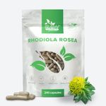 Rhodiola Rosea 500mg, 240 Vegan Capsules - Natural Adaptogen for Stress Relief, Enhanced Energy & Mental Clarity - Supports Endurance, Mood & Overall Wellbeing