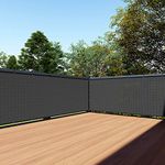 TANG SunShades Depot 35" x 50' Black Balcony Privacy Screen Fence Windscreen for Porch Deck Outdoor Backyard Patio Balcony to Cover Sun Shade UV-Proof fits Perfectly on 3'x50' Fence