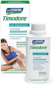 Timodore, Polvo Desodorante, Acción Absorbente y Antitranspirante, Solución Ideal para el Problema de la Sudoración, Protección Antibacteriana, 100% Made in Italy, Dermatológicamente Testado, 250 gr