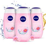 NIVEA Waterlily & oil 250 ml Body Wash(Pack of 3)|Shower Gel with Scent of Waterlily and Care Oil|Pure Glycerin for Instant Soft & Summer Fresh Skin|Microplastic Free|Clean, Healthy & Moisturized Skin