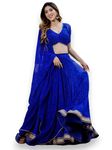 Zeel Clothing Women's Leheriya Print Pure Georgette New Readymade Lehenga Choli With Dupatta (5049-Stylish-Wedding-Designer-New; Free Size,Royal Blue)