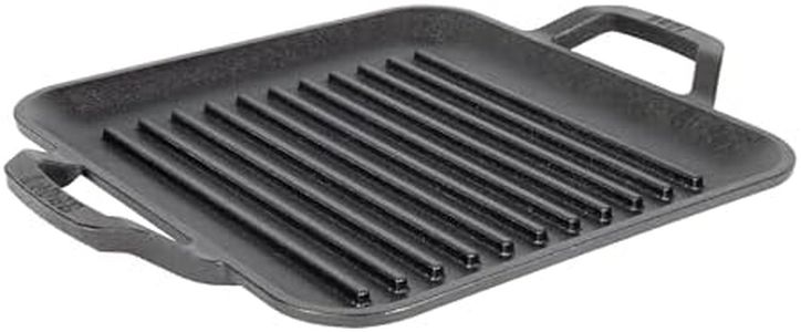 Lodge 11 Inch Square Cast Iron Chef Style Grill Pan