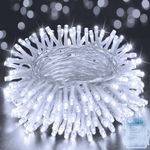 Hopexy Battery Fairy Lights, 10m 100 LEDs Fairy Lights Battery Operated with Timer, Waterproof Cool White String Lights with 8 Modes/Indoor Outdoor for Bedroom Wedding Garden Decorations
