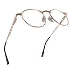 Gold Metal Rim Reading Glasses Women & Men to Look Trendy with Clear Vision - Sturdy & Durable Readers Glasses Women & Men - Comfortable For All Face Shape Round Glasses - Reading Glasses Men 2.0