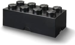 LEGO Storage Brick with 8 Knobs, in Black