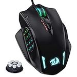 Redragon M908 Impact RGB Gaming Mouse, 12,400 DPI Wired Laser MMO Mouse with High Precision Actuation, 12 Macro Side Buttons and 16.8 Million Customized Breathing Backlight for PC/Laptop