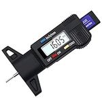 CACHOR Digital Tire Tread Depth Gauge,0-25.4mm Digital Tyre Depth Gauge with LCD Display and Batteries for Cars Trucks Vans SUV (Black)