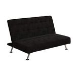 DHP Ariana Kids Sofa Futon, Converts from Futon to Bed for Kids, Black