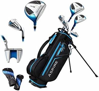 Aspire Xlite Super Performance Precise Junior Golf Club Set, Blue Set for Ages 6 to 8, Right Handed