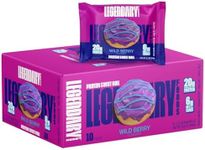 Legendary Foods 20gr High Protein Sweet Roll, Low Carb Meal Replacement Snack Bar, Keto Friendly Healthy Breakfast Food, 0 Sugar added, Gluten Free Protein Snacks, Wild Berry Sweet Rolls (10-pack)