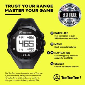 TecTecTec ULT-G Golf GPS Watch – Distance Tracker for Golfers