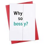 SICOHOME Funny Boss Day Cards Humorous Boss Cards from Employee Big Greeting Card for Boss Bosses Day Gifts Card for Male Female Ideal Happy Birthday Cards for Boss Ladies Gental Men Her Him