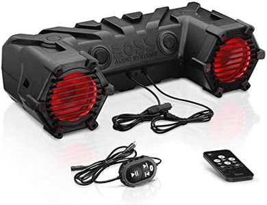 BOSS Audio Systems ATV30BRGB ATV UTV Weatherproof Sound System - 6.5 Inch Speakers, 1 Inch Tweeters, Full Range, Built-in Amplifier, Bluetooth, Multi-Color Illumination, Hook Up To Stereo