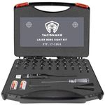 Tacsnake Professional bore Sight Laser with 32 Adapters fit 0.17 to 12GA Calibers, Red or Green Bright Bore Sighter Laser with Button Switch (Red Laser)