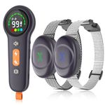 Kigmmro Dog Shock Collar, Dog Training Collar with Remote 3000ft Long Range Control, 100% IPX7 Waterproof Dog Bark Collar for Large Dog, 4 Training Modes Adjustable Dog Collar for 2 Dogs(15-120lbs)