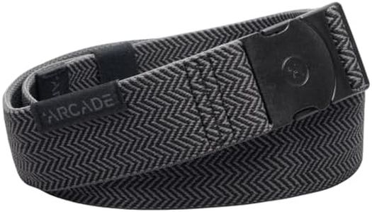 Arcade The Original Unisex Adventure Belt, Heavy Duty Elastic Webbing, Non-Metal Travel Friendly Buckle, Black/Black