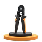 KARHEM Ferrule Crimping Tool, Crimpers Pliers HSC8 6-6A (0.25-6m㎡ AWG23-10), Self-adjustable Ratchet Wire Crimpers (Black)