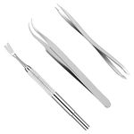 Rypet Tick Remover Tool Set - Stainless Steel Tick Remover Kit for Cats and Dogs(Pack of 3)