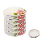 MILISTEN Round Serving Tray 5 Layers, Stack-able Paint Plate, Porcelain Chinese Painting Mixing Trays, Watercolor Paint, Ink Mixing Tray, Artist Paint Coloring Tray with Lid Round Tray