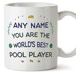 MUGFFINS Personalised Mug for Pool Player - in English - World's Best - Funny Custom Gift for Colleagues - Ceramic 11oz Mug