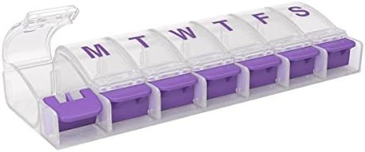 Ezy Dose Weekly (7-Day) Push Button Pill Organizer and Planner │ Arthritis Friendly