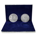 NINE10 Men's and Women's German Silver Coins 10 Grams Silver Plated for Diwali Items Staff, Customer, Clients, Corporate, Family and Friends with Velvet Box