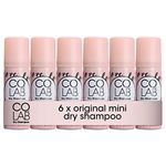 COLAB Mini Dry Shampoo, Original, 50ml, 6 Pack - No White Residue, No Fuss, All Hair Types, Fresh Scent