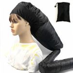 LXTaoler Bonnet Hood Hair Dryer, Adjustable Bonnet Hooded Cap for Hand Held Hair Dryer, Portable Hair Steamer Drying Cap for Women Long Curly Hair (Black)