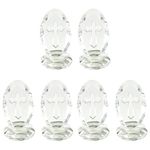 Veemoon Dining Table Decor 6 pcs Faith Cross Wall Cross Crystal Crystal Cross Standing Cross Figurine Christian Worry Stones Crystal Home Decor