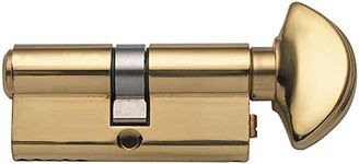 Rockwell Security 360 Degree European Profile Cylinder Lock Solid Brass for Commercial and Residential Doors Fits 1 3/4 Inch Thick Door Brass Finish