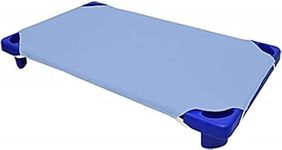 Preschool Cot Sheets Toddler Daycare/Pre-School Cot Sheet Corner Elastic Loops Cot Bed Fitted Sheet/Children's Naptime Cot Sheet- Light Blue Solid- 23" W X 52" L - Pack of 12