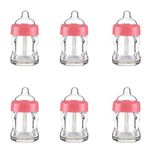 lasenersm 6 Pieces Empty Lip Gloss Tubes Reusable Lip Gloss Containers Milk Bottle Shaped Lips Gloss Tube 7 ml Empty Refillable Lips Gloss Bottles DIY Cosmetics Lipstick Containers, Pink