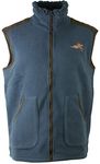 Savage Island Country Fleece Gilet Shooting Hunting Vest, Gunmetal With Pheasant, L