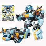 MGLWLKJ JACKHAMMER Metamorphic Robot Mecha Deformation Toy Combination Robot Toys Children's Toy Set Catching Ghosts Cavalry Robot Vehicle Mode ABS Plastic Toys Birthday Gift