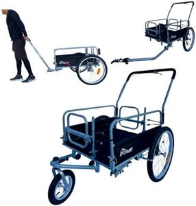The Original Booyah’s Cargo Stroller and Bicycle Bike Trailer Suspension Beach Sport Cart with Cup Holder Organizer.