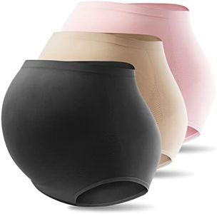 Mama Cotton Women's Over Bump Maternity Underwear High Waist Seamless Pregnancy Briefs Panties Multi-Pack, Multicolor-a 3 Pack, Medium