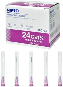 100pcs of 24 Gauge 1 1/4 inch (0.55x32mm) needle- Disposable needles for injection syringes - Suitable for scientific labs practice and experiment, Veterinary,Industrial drawing and refilling liquids