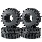 RCLIONS 4PCS 2.2inch RC Crawler Tires with Foam Insert 125mm/4.9inch Outer Diameter for 1/10 RC Crawler Car