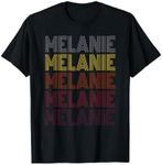 Graphic 365 First Name Melanie Retro Pattern Vintage Style T-Shirt