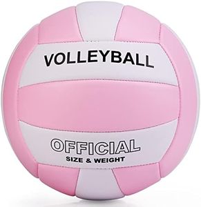 EVZOM Super Soft Volleyball Beach Volleyball Official Size 5 for Outdoor/Indoor/Pool/Gym/Training Premium Volleyball Equipment Durability Stability Sports Ball