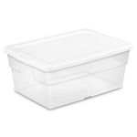 Sterilite Clears, White, 16 Quart