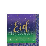 Amscan Eid Paper Party Napkins, 5" x 5", Multicolor