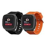 kwmobile Watch Strap Set Compatible with XPLORA X5 / X5 Play - 2x TPU Silicone Fitness Tracker Sports Band - Size Small (S)